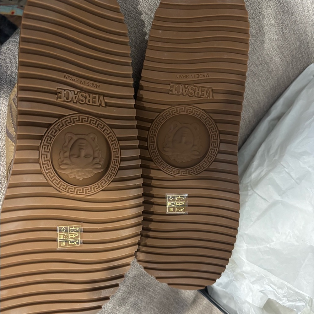 Versace Brown Boots with Ribbed Soles